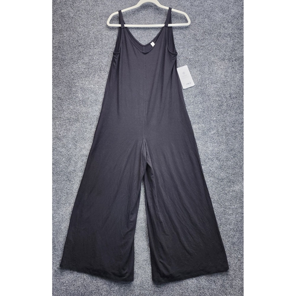 NWT Athleta Nighttime Bliss Women's XS Tencel V-Neck Wide Leg Sleep Romper